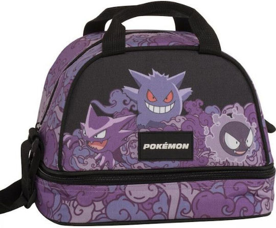 Graffiti Gengar Pokemon Geantă de Prânz pentru Școală 4.5lt Violet 20 x 16 x 22cm