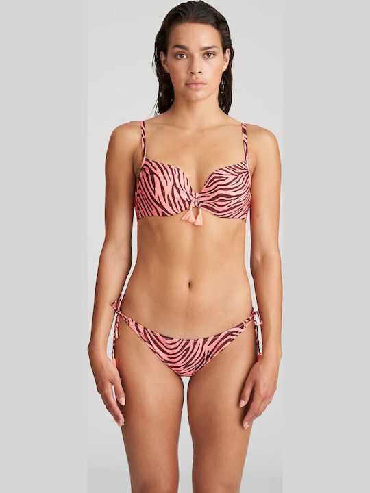 Bikini Slip με Κορδονάκια Πορτοκαλί