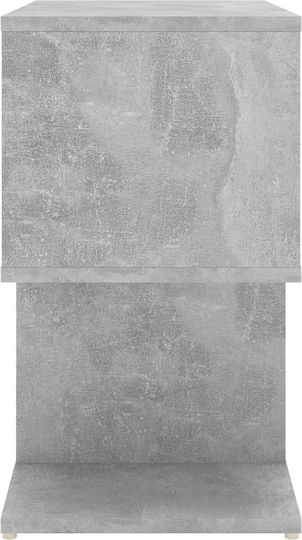 Wooden Gray Bedside Table Concrete 50x30x51.5cm
