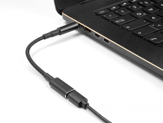 Powertech σε 5.5x2.1mm 15cm Μετατροπέας DC male σε USB-C female