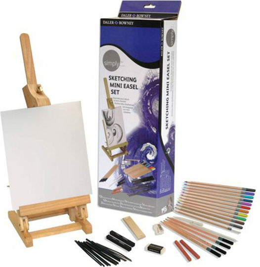 Daler Rowney SIMPLY SKETCHING CREATIVE EASEL Σετ Ζωγραφικής 59τμχ
