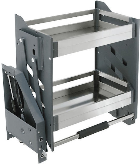 Opera Raft / Suport pentru Organizare din Inox 28x53 cm Argintiu