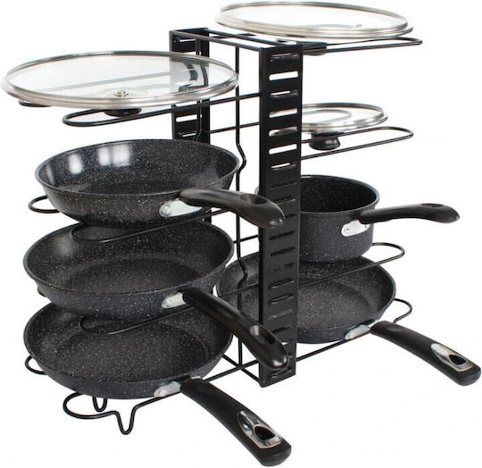 KING Hoff Küchen-Organisationsregale Metallisch in Schwarz Farbe 20.5x47x38cm