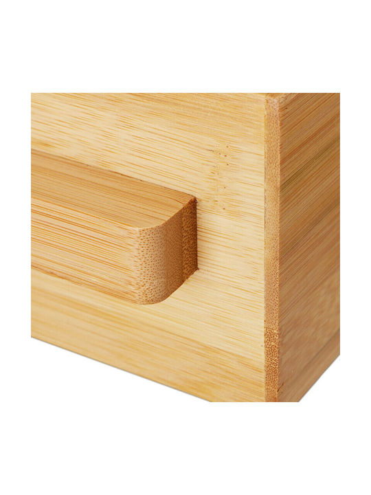 Relaxdays Органайзер за Козметика с Разделители Бежов 35x15x11.5см