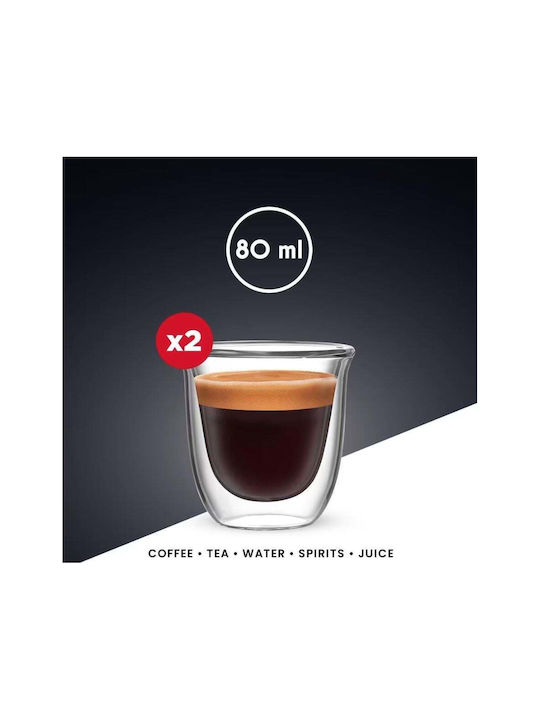 Bialetti Gläser-Set Kaffee/Freddo aus Glas 80ml 2Stück