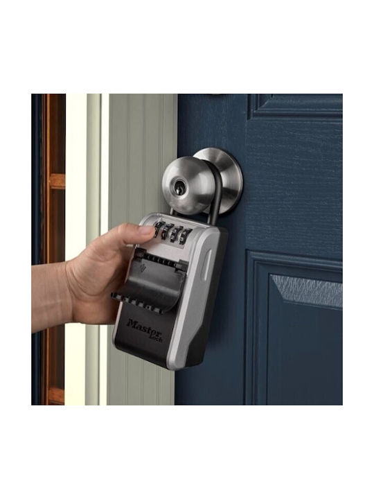 Master Lock 5480EURD Combination Key Holder with Horseshoe Metallic and Combination Dial 7.6x4.3x19.6cm