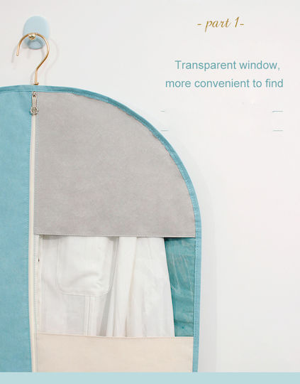 Smart Travel Fabric Hanging Storage Case For Clothes in Blue Color 60x80cm 1pcs