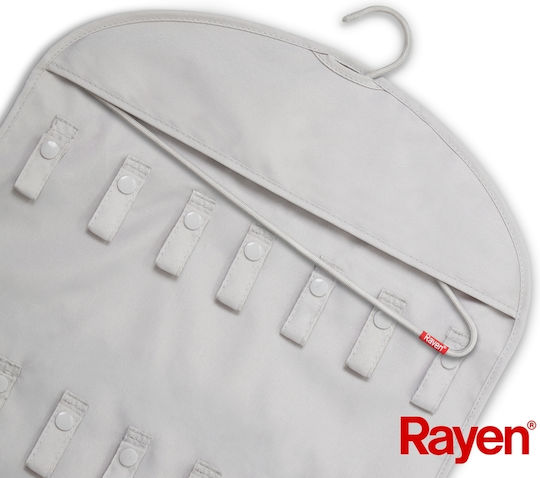 Rayen Υφασμάτινη Κρεμαστή Θήκη Αποθήκευσης Ρούχων σε Λευκό Χρώμα 45x45x90cm