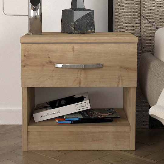 Κομοδίνο Lube Ξύλινο Oak 40x28.2x40cm