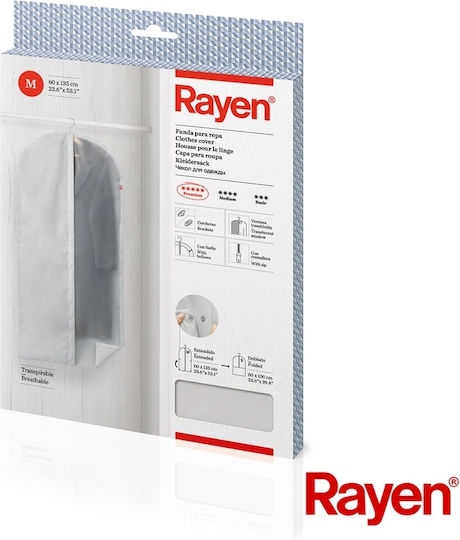 Rayen Fabric Hanging Storage Case For Clothes in White Color 60x135x135cm 1pcs