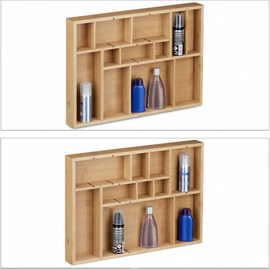 Relaxdays Πλαστικό Organizer Συρταριών για Γραβάτες / Εσώρουχα / Κάλτσες σε Μπεζ Χρώμα 32x45x5cm