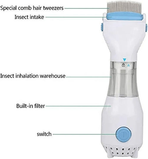Electric Dog Comb for Flea Removal Blue