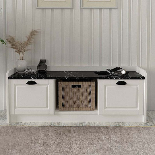 Rayne Wooden Shoe Organizer White 120x40x45cm