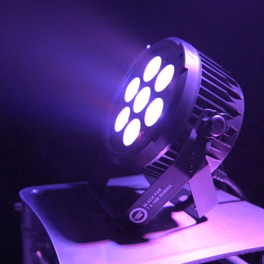 Light4me Φωτορυθμικό Spot LED PAR DMX Black RGBWA