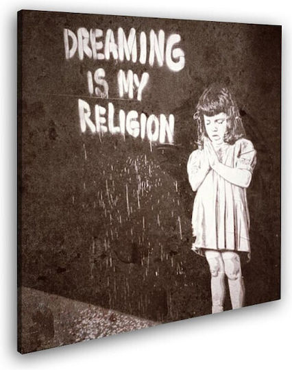 I-gallery Dreaming Is My Πίνακας Αντίγραφο του Banksy σε Καμβά 20x20cm