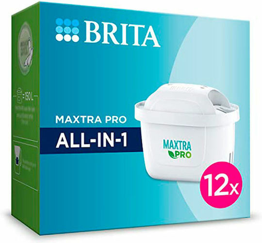 Brita Water Filter Replacement for Pitcher Pro All in 1 12pcs