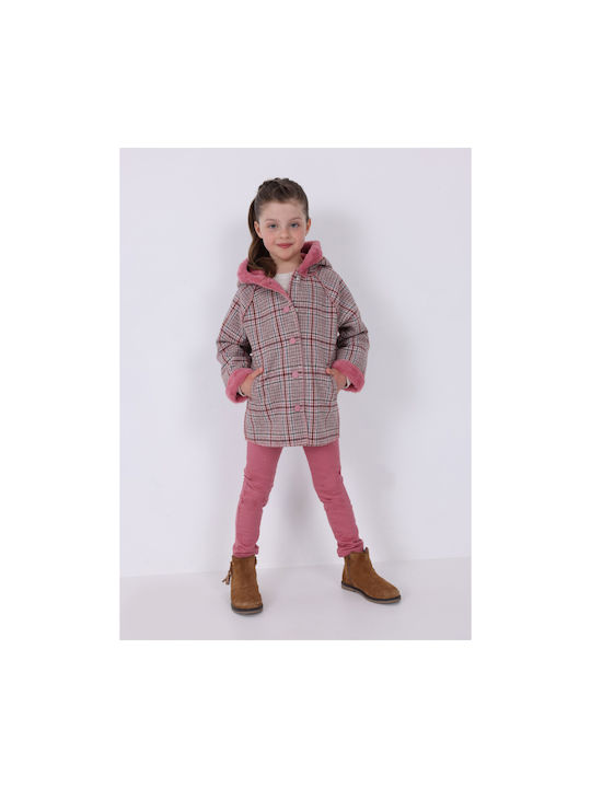 Mayoral Girls Coat Pink Double Sided with Ηood