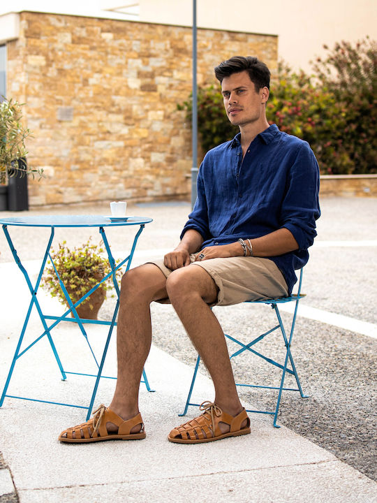 Βάκχος Men's Sandals Brown