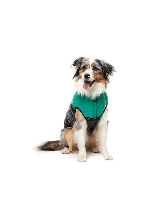 Fuzzyard East Harlem Green Waterproof / Windproof Dog Coat Medium with 40cm Back Length