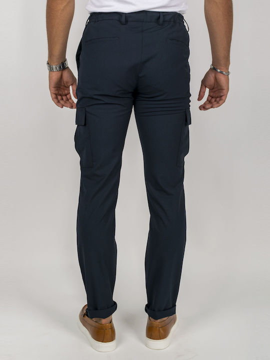 Monte Napoleone Men's Trousers Chino Navy Blue