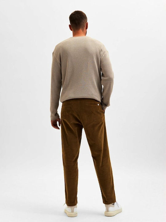 Selected Men's Trousers Brown