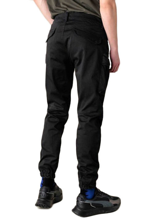 Cover Jeans Men's Trousers Cargo Elastic Black