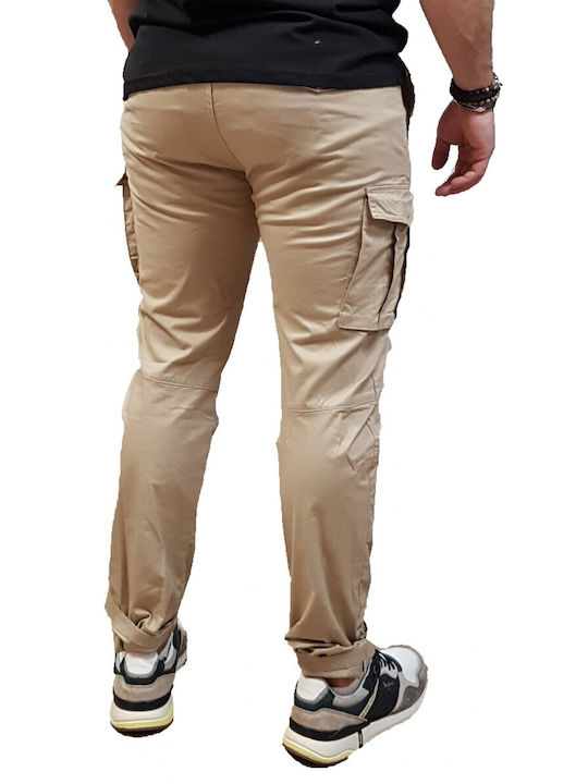 Cover Jeans Men's Trousers Cargo Elastic Beige