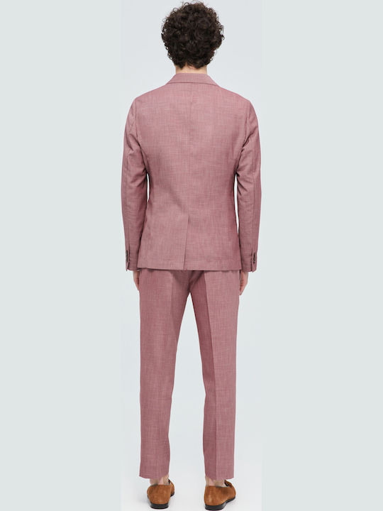 Pantaloni cu Croială Slim Roșu
