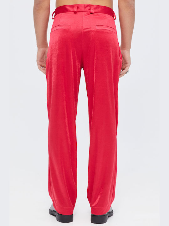 Aristoteli Bitsiani Men's Trousers in Relaxed Fit Red