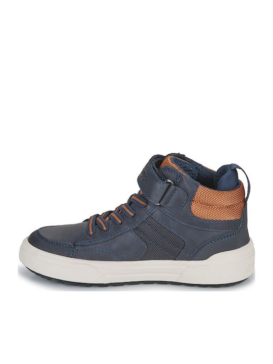 Weemble Παιδικά Sneakers High Ανατομικά με Σκρατς Navy Μπλε