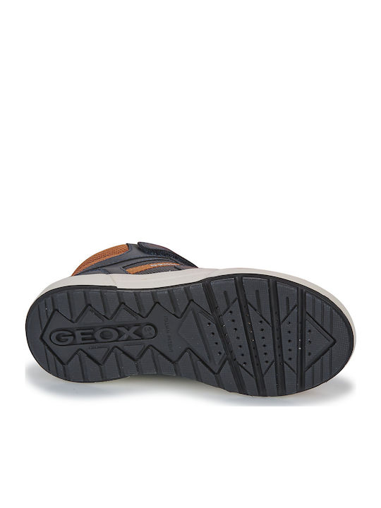 Weemble Παιδικά Sneakers High Ανατομικά με Σκρατς Navy Μπλε