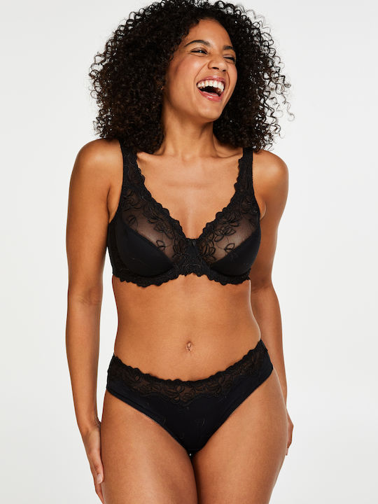 Diva Bra without Padding Underwire Black
