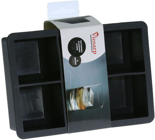 Viosarp Ice Tray Cube Silicone 6 Slots Black 5206753041030