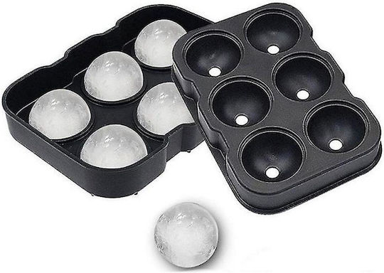 Viosarp Ice Cube Mold Round Silicone 6 Slots Gray 5206753041023