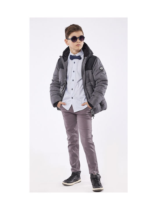 Hashtag Kinderjacke Kurz mit Futter & Kapuze Gray