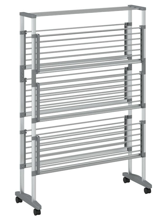 vidaXL Folding Floor Clothes Drying Rack Made of Aluminum with 36m Hanging Length