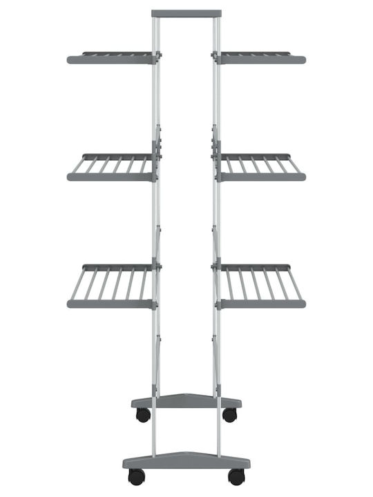 vidaXL Folding Floor Clothes Drying Rack Made of Aluminum with 36m Hanging Length