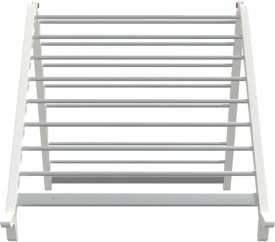 vidaXL Klappbarer Boden-Kleiderständer aus Aluminium mit Aufhängelänge 15,2 m