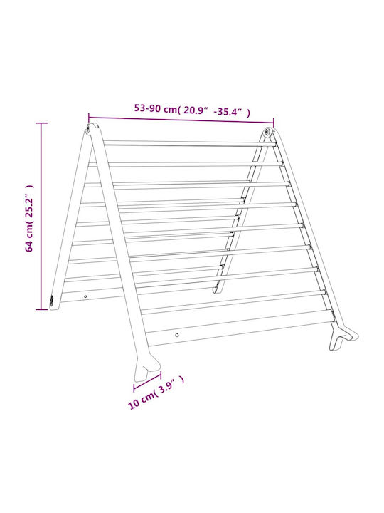 vidaXL Aluminum Folding Floor Clothes Drying Rack with Hanging Length 15.2m