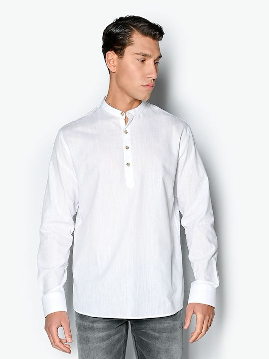 Brokers Jeans Men's Shirt Long Sleeve White