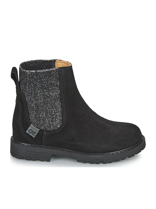 Suede Kinderstiefel Schwarze