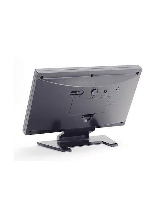 DS-8082 Μαύρο Επιτραπέζιο Ψηφιακό Ρολόι με Ξυπνητήρι