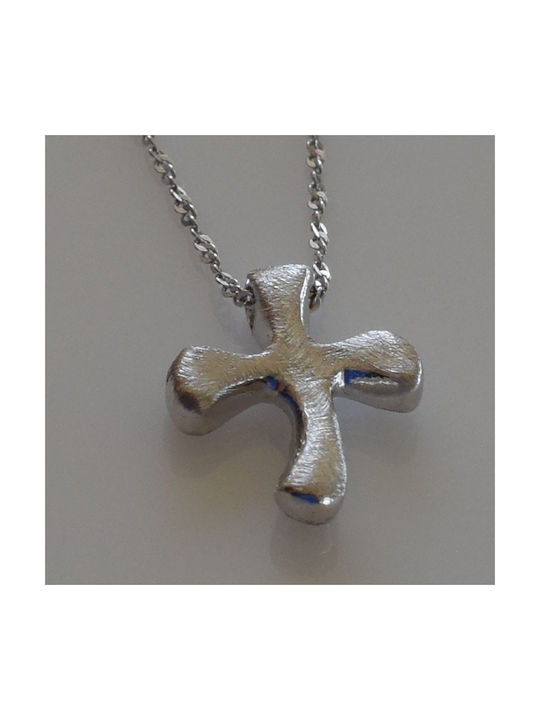 Bizoutaki Cross from Rose Silver with Chain