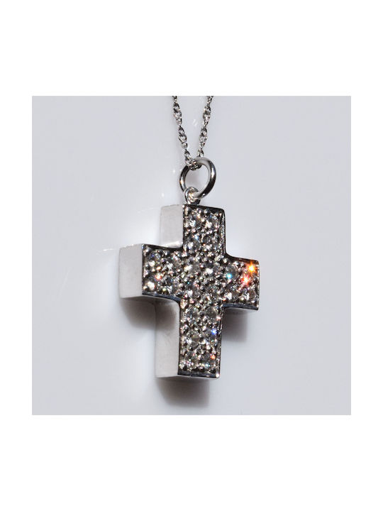 Bizoutaki Cross from Rose Silver with Chain