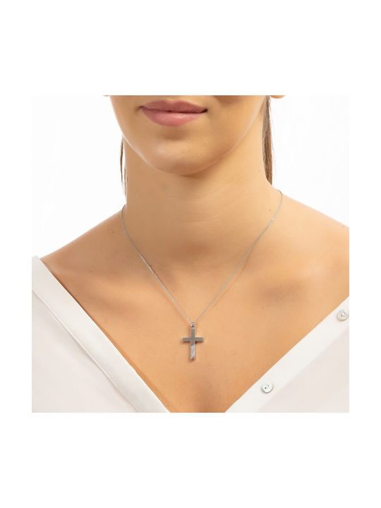 Eforo Women's White Gold Cross 14K