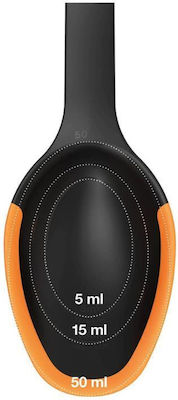 Fiskars Untiefe Löffel Ragu Plastik Black with Orange edge made of Silicone 1Stück