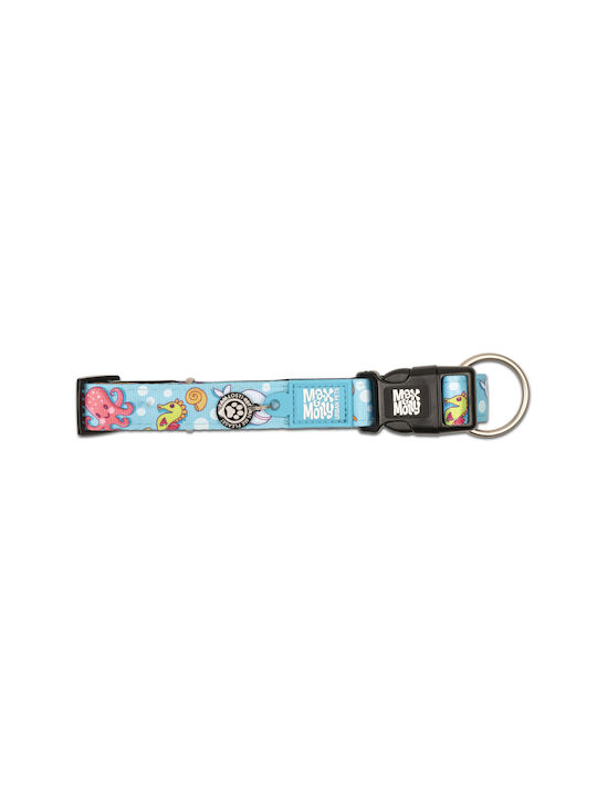Max & Molly BLue Ocean Dog Collar in Blue color Small 15mm x 28 - 45cm