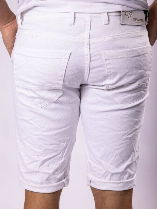 Herrenshorts Jeans Weiß