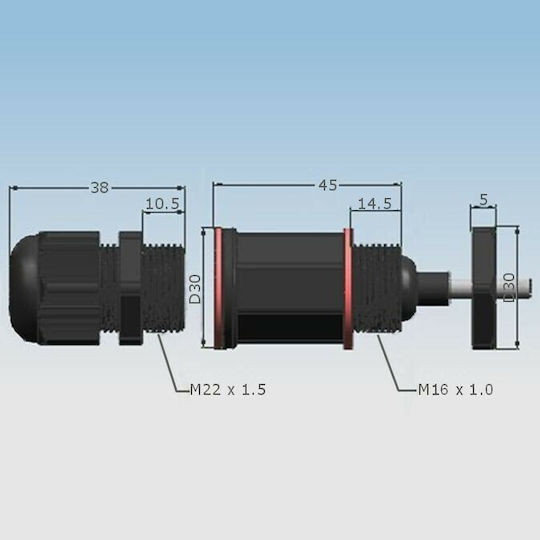 E-ZY EZ-RJ45ECE16-S RJ45 Adapter 1pcs