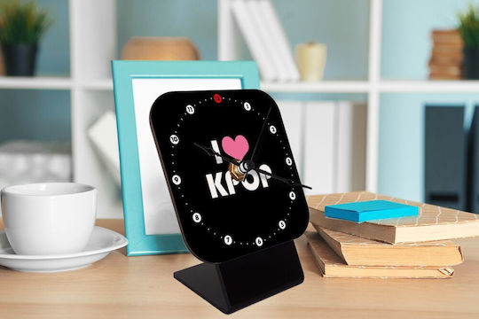 Koupakoupa Liebe Tischuhr mit Zeigern Holz KP_9064_CLOCK-DESK-SQUARE